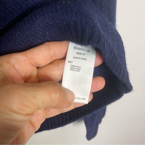 Thakoon Ribbed sleeves wool pullover sweater NWT SMALL - Picture 10 of 11